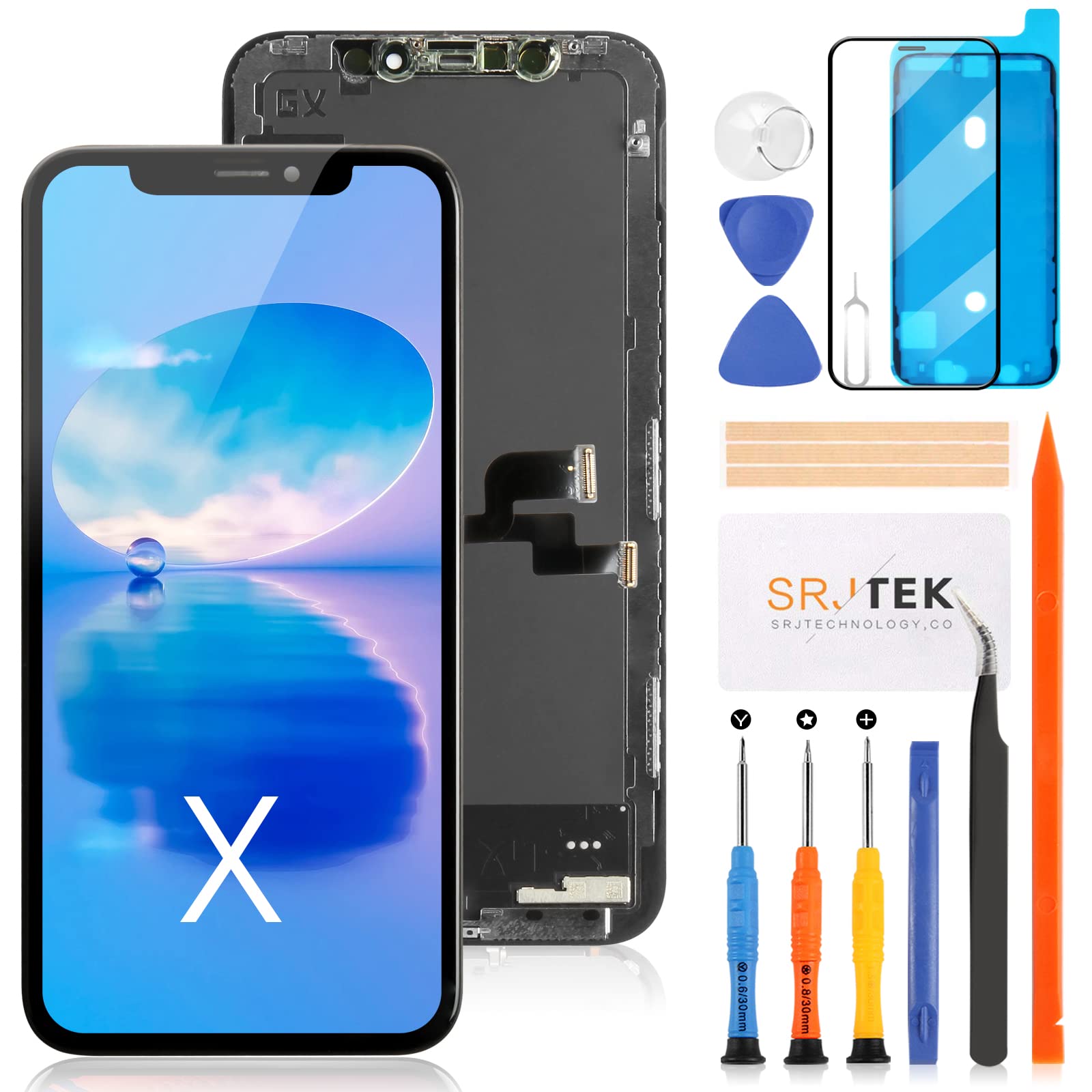 Amazon.co.jp: SRJTEK For iPhone X 液晶パネル 画面交換修理用